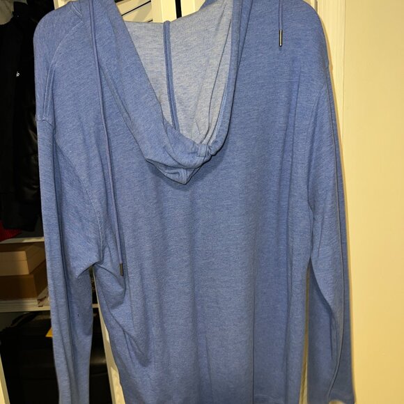 Mizzen Main Performance Stretch Henley Long Sleeve Hoodie Mens - Picture 3 of 6